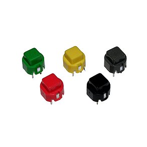 Tryktast 1pl firkant sort OFF-(ON) 32Vdc/0.1A