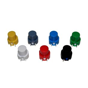 Tryktast 1pl rund sort OFF-(ON) 32Vdc/0.1A