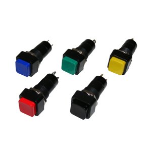 Trykkontakt moment sort OFF-(ON) 125Vac/3A 15.5x15.5mm =12mm