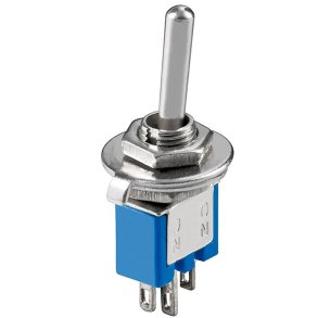 Vippeomskifter 1pl on-on 5mm SPDT 125Vac/3A