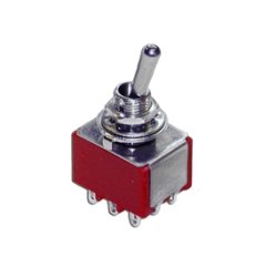 Vippekontakt 3pl on-off-on 6.5mm 3P3T 5A/125Vac