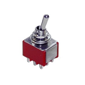 Vippekontakt 3pl on-on 6.5mm 3PDT 5A/125Vac