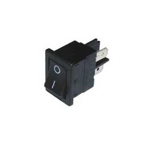 Vippeafbryder 1pl on-off sort SPST 10A/250Vac montagehul 19x13mm Arcolectric