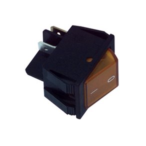 Vippeafbryder 2pl on-off glimlampe orange DPST montagehul 30x22mm 250V/16A