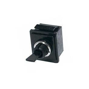 Vippeafbryder 2pl on-off sort DPST 12.7mm 250V/16A