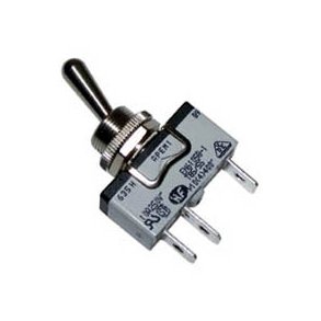 Kraftig vippeomskifter 1pl on-(on) SPDT 12mm 250V/15A APEM