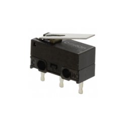 MICROSWITCH med ARM 0.1A 30VDC D2F01L PCB TERMINALER