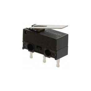 MICROSWITCH med ARM 0.1A 30VDC D2F01L PCB TERMINALER