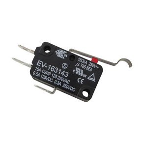 MICROSWITCH med KRUM ARM 16A 125/250VAC 4.8mm TERMINALER