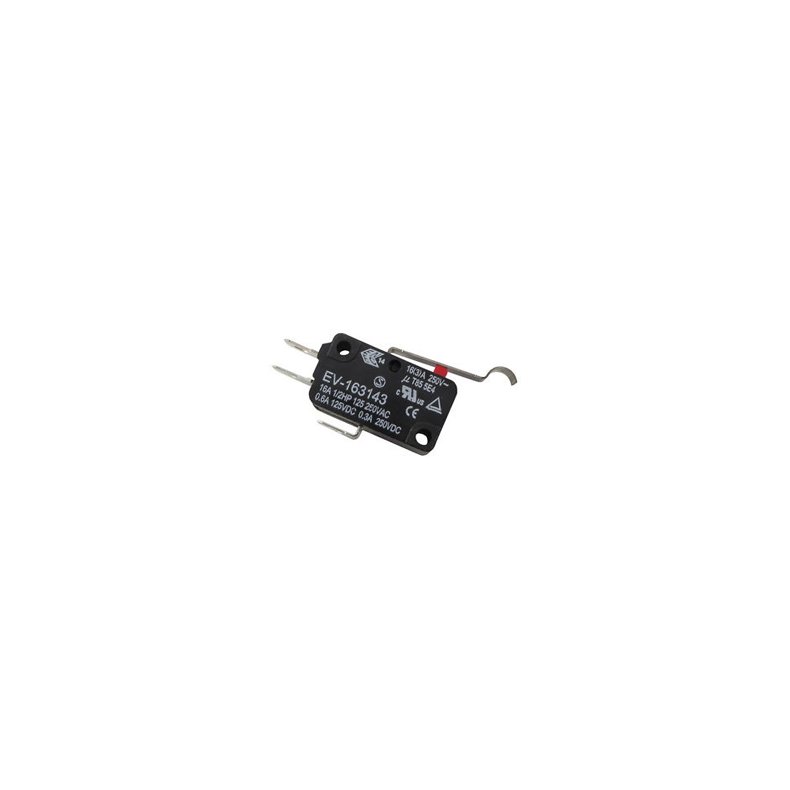 MICROSWITCH med KRUM ARM 16A 125/250VAC 4.8mm TERMINALER