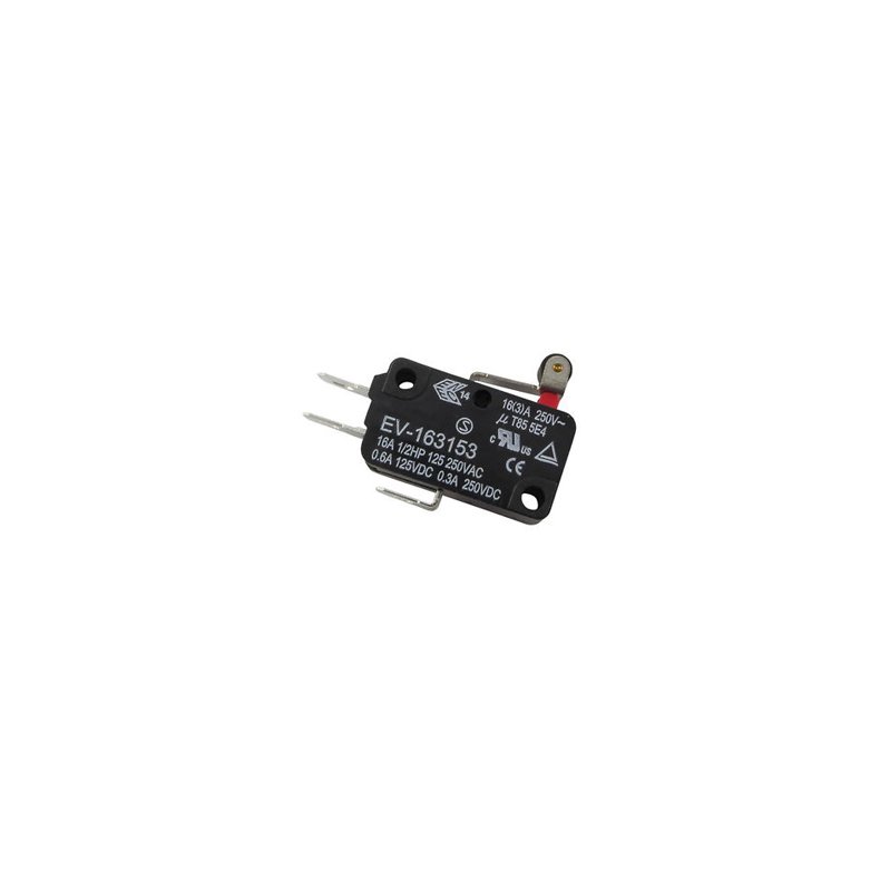 MICROSWITCH med RULLE P ARM 16A 125/250VAC 4.8mm TERMINALER