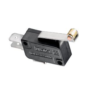 MICROSWITCH med RULLE P� ARM 5A 125/250VAC 6.3mm TERMINALER