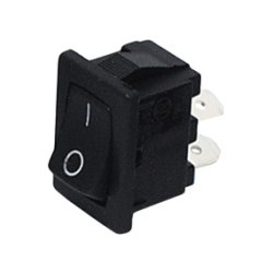 Vippeafbryder 1pl on-off SPST 250V/10A montagehul 19x12.9mm