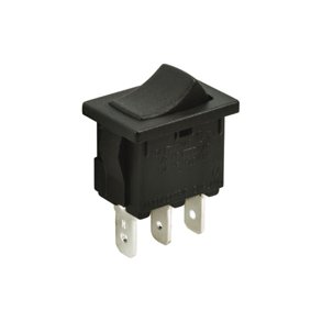 Vippeomskifter 1pl on-off-on SP3T 250V/10A sort montagehul 19x12.9mm