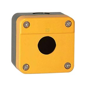 PLASTKASSE MED 1 HUL IP54 (6085 SERIE) NDSTOP GUL FRONT