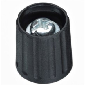 Ritel knap 2615603 for 6mm aksel 15mm sort