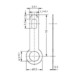 LODDEFLIG  =4.3mm L=21mm