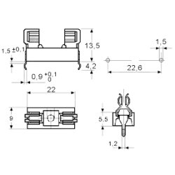 Printsikringsholder p bjle 5x20mm sikring
