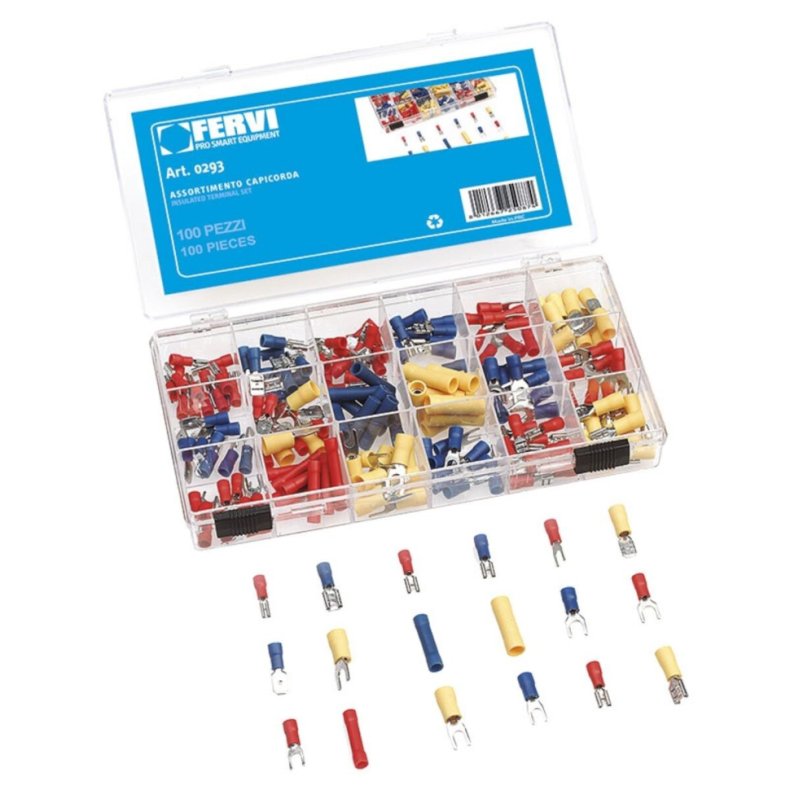 Fervi Kabelskosortiment 200stk. assorteret