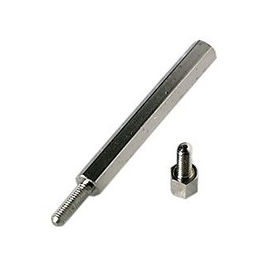 Stag M4x 5mm indvendig/udvendig gevind fortinnet messing