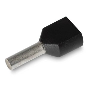 Terminalrr tvilling isoleret 6.00mm sort