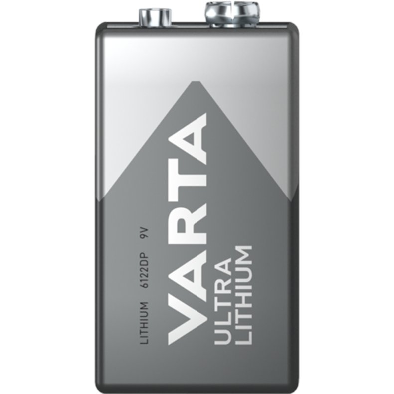LITHIUM 6LR61 BATTERI 9V/1000mAh B26.5xL48.5xD17.5mm