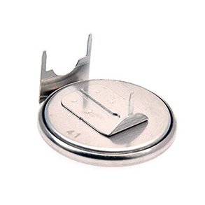 LITHIUM KNAPCELLE 3V/300mAh MED LODDEBEN CR2430PCB BATTERI 24.5xH3mm