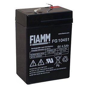 Blyakkumulator 70x48x102mm  6V/4.5Ah vedligeholdelsesfri gele