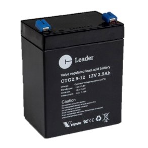 Blyakkumulator 79x56x102mm 12V/2.9Ah vedligeholdelsesfri gele
