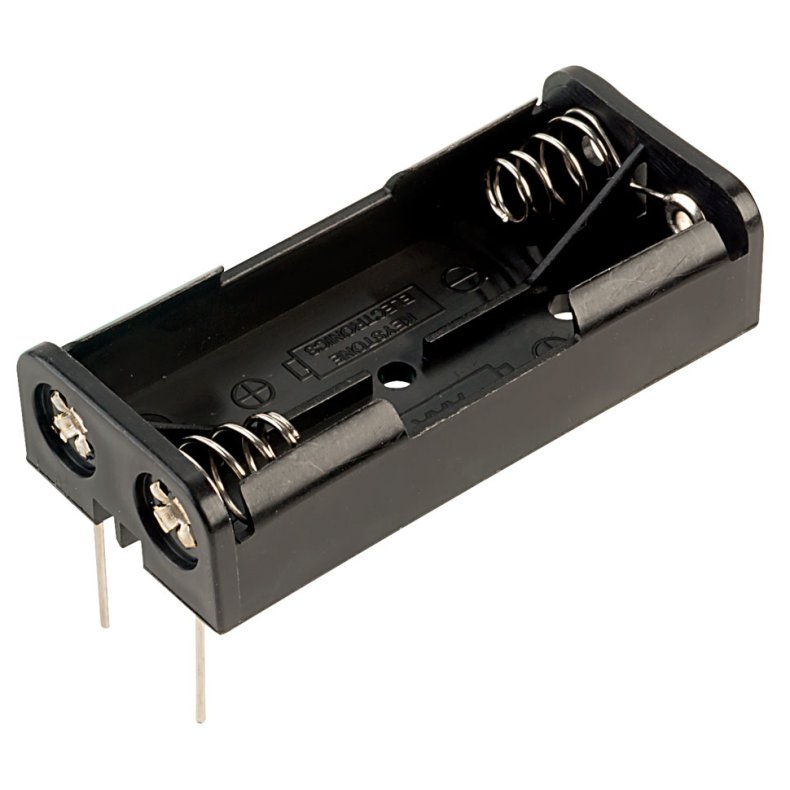 Battericontainer 2xR03 (AAA) m. loddespyd