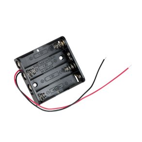 BATTERICONTAINER FOR 4xR03 (1x4AAA) m. LEDNING