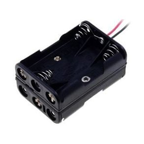 BATTERICONTAINER FOR 6xR03 (2x3AAA) m. 15cm LEDNING