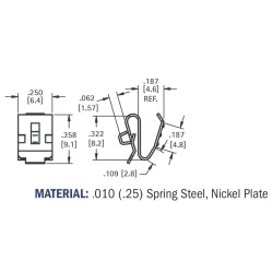 Batterifjederclip for AAA / AAAA / N / A23 / A27 batterier