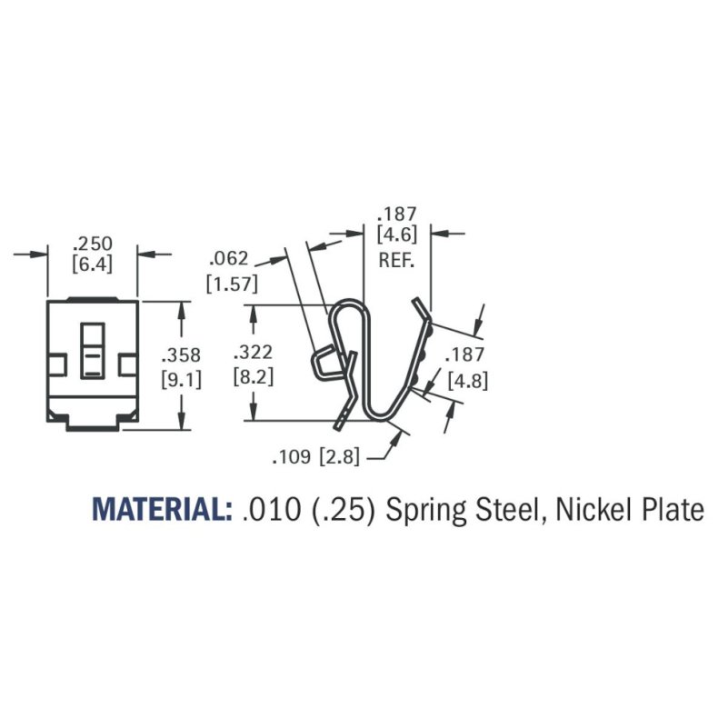 Batterifjederclip for AAA / AAAA / N / A23 / A27 batterier