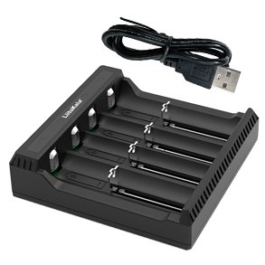 LADER TIL 18650 LI-ION USB 4 SPOR