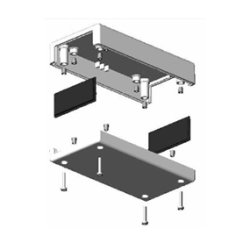 MODULBOKS GR MED SORT ENDELG 131x68x24mm