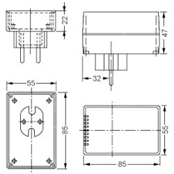 PLASTBOKS SORT m. HAN/HUN NETSTIK