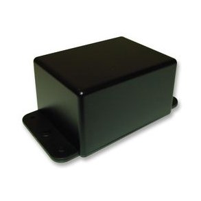 PLASTBOKS MED FLANCE 84x64x46mm SORT