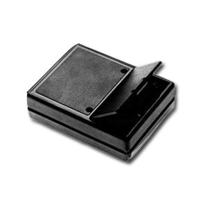 MINIPLASTBOKS m. BATTERIRUM 80x61x21mm SORT