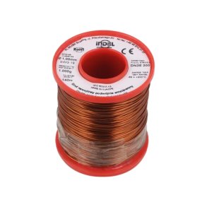 Lakeret kobbertr�d �=1.00mm 1kg (170m)