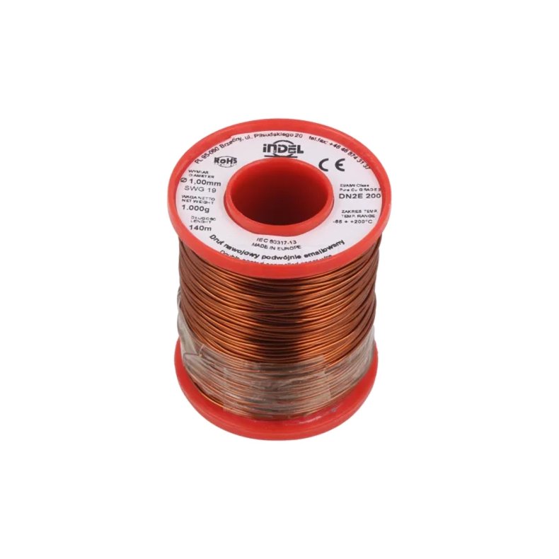 Lakeret kobbertr�d �=1.00mm 1kg (170m)