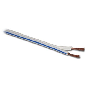 Bld ledning 2x0.35mm hvid m. rd markering CCA pr. meter