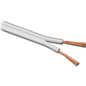 BLD LEDNING 2x0.75mm HVID REN KOBBER m. GR MARKERING PR. METER