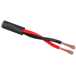 BLD RUND LEDNING 2x1.15mm SORT PR. METER