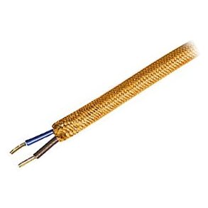 STOFLEDNING GULD RUND 2x0.75mm 90 PR. METER