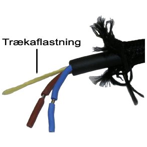 STOFLEDNING SORT RUND 2x0.75mm 90m. KEVLARTRD GODKENDT TIL 8KG.