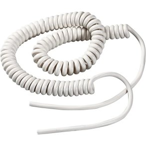 Spiral netledning hvid 3x0,75mm (1-4m)