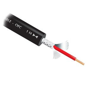 MIKROFONKABEL 1LEDER/1SKRM =7mm LOW NOISE SORT PR. METER