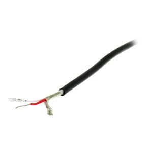 MIKROFONKABEL 2LEDER/SKRM RUND =3mm ENKELSKRM SORT PR. METER