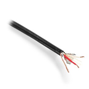 MIKROFONKABEL 2LEDER/1SKRM RUND =6mm SORT 2x0.35mm PR. METER